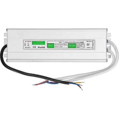 Transformateur de puissance LED IP67 étanche, pilote de Protection contre les courts-circuits AC 110V-240V 150W