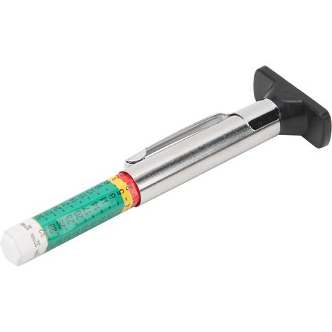 Jauge de profondeur de sculpture de pneu de voiture 0-25 mm, outil de mesure portable universel bicolore (1/5)