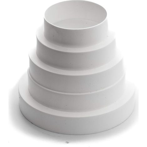 Réducteur de conduit en plastique en ligne 80 100 120 125 150 mm – Augmenteur – Connecteur – Adaptateur universel – Réducteur de tuyau HVAC PVC ABS plastique 80 – 150 mm – Lot de (1) (1/5)