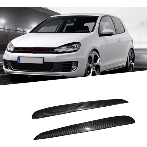 pair of carbon fiber headlight eyebrows compatible with Volkswagen Golf 6 GTI MK6 (2008-2012) (1/5)