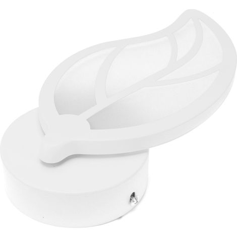Applique murale LED moderne en acrylique en forme de feuille, idéale pour la décoration de chambre ou de couloir, blanc chaud, 12 W, 85265 V. (1/5)
