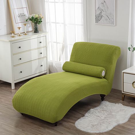 Funda elástica para chaise longue, funda de spandex sin brazos para chaise longue, funda para silla de interior, protector de muebles (talla única)