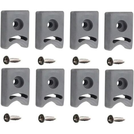 Lot de 8 patins de porte coulissante en caoutchouc pour porte de douche - 26 mm - Positionnement carré pour une meilleure sécurité (1/5)