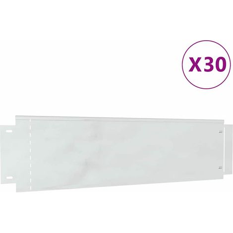 Bordures de pelouse 30 pcs Argent 100 x 25 cm Acier galvanisé CFW282433 (1/5)
