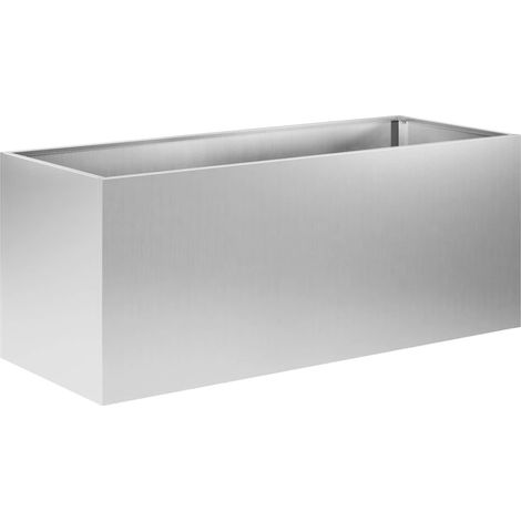 Garten-Pflanzgefäß Silber 80 x 40 x 40 cm Verzinkter Stahl vidaXL (1/5)