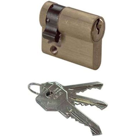 MEZZO CILINDRO SAGOMATO 0G304 HAND CISA - OTTONE CHIAVI 3 CAMMA DIN MM 50 40+10 - 1 pezzo