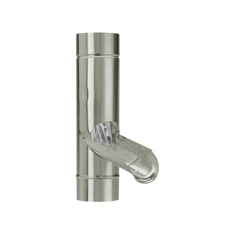 GRÖMO® Quartz Zink Regenwasserklappe ø100 mit V2A Sieb, 66528 (1/2)