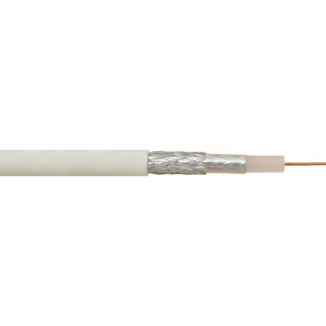 Transmedia kh16 - 500RL - Cavo coassiale (80 dB, 2 strati, 75 ohm, 0,7 mm/CU, diametro: 6,6 mm, PVC)