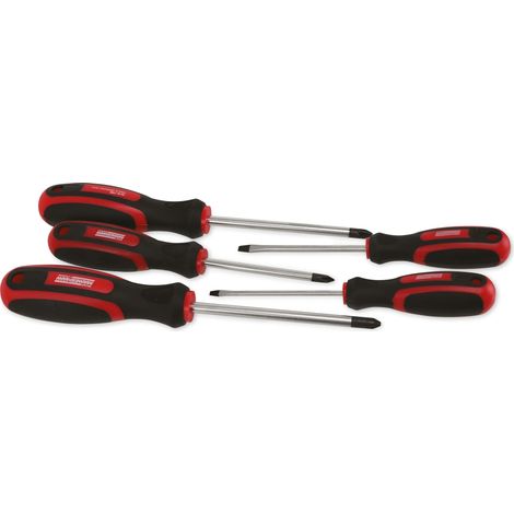 Brüder Mannesmann Schraubendreher-Set Schlitz, Kreuzschlitz Phillips, Kreuzschlitz Pozidriv (1/2)