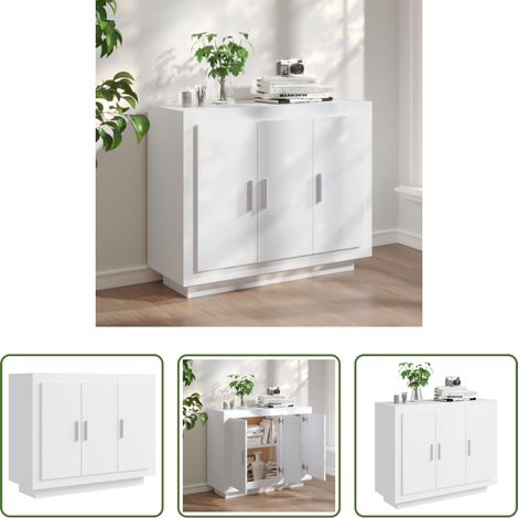 vidaXL Stauraum -  Sideboard Weiß 92x35x75 cm Holzwerkstoff (1/5)