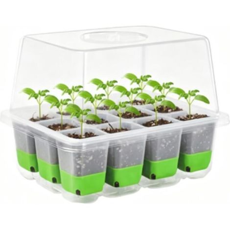 5 Pièces Silicone Plateaux de Démarrage de Graines, 60 Cellules Plateaux de Propagation de Graines Réutilisables avec Évents Réglables (1/4)
