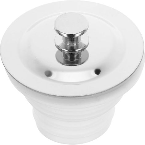 Bonde de lavabo - inox/caoutchouc - anti-fuite - pour vasque (1/5)
