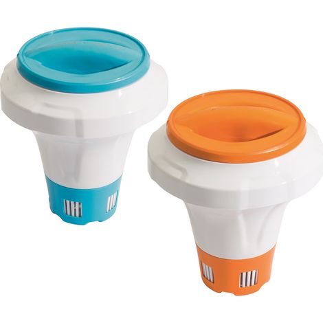 Flotador grande, dispensador de productos químicos para piscinas Bestway 58474 naranja (1/5)