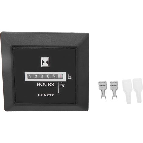 Compteur d'heures électronique - Plage de mesure 0 à 99999,9 h - Alimentation CC 10-80 V - Montage par clips - Pour groupe électrogène et bateau (1/5)