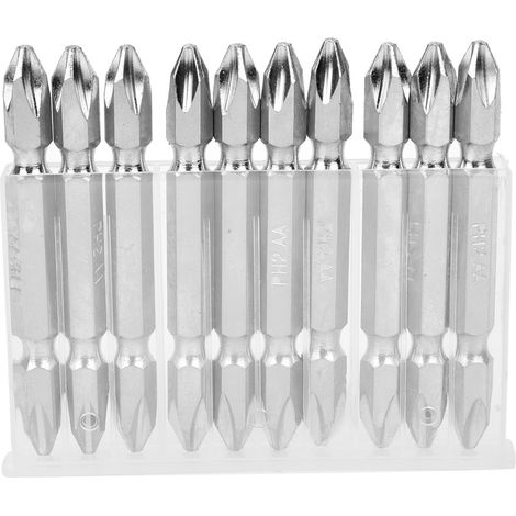 Embouts Tournevis Ph2 Acier Allié S2 - Pour Perceuses Pneumatiques Et Électriques - Résistance Torsion Magnétique - Lot De 10 Pièces (1/5)
