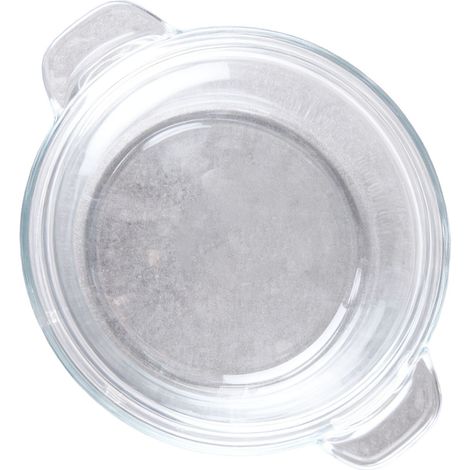 Plat Cocotte Verre Micro-Ondes Four Sécurisé Prise Facile Rond Clair – Cuisson avec Couvercle Bouche Plate L 1.5L (1/5)