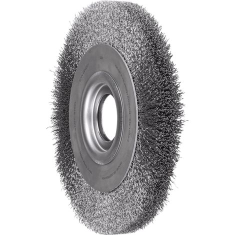 PFERD TOOLS POS Rundbürste breit ungezopft RBU Ø250x30xvariable Bohrung Stahl-Draht-Ø0,30 Schleifbock (1/4)