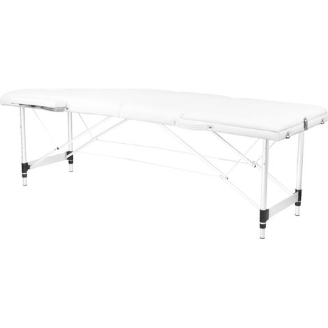 Lettino da massaggio comfort Activ Fizjo a 3 segmenti in alluminio bianco e pieghevole (1/5)