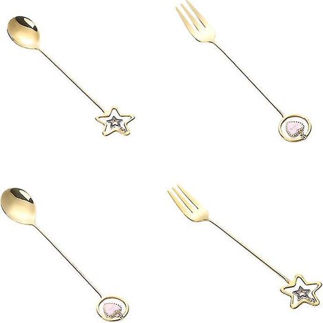 1 ensemble cuillère et fourchette de Noël