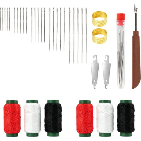 Lot De 37 Aiguilles À Coudre en Acier Inoxydable,aiguilles en Acier À Grand Œil, Kit Couture,aiguille Machine a Coudre,pour Couture À La Main, Convient Aux Débutants (1/5)