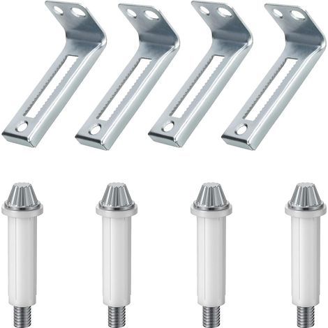 Bifold Door Hardware, 4 Kits Bi-Fold Door Bottom Pivot and Pivot Bracket, Carbon Steel Bifold Closet Door Hardware Repair Parts (1/5)