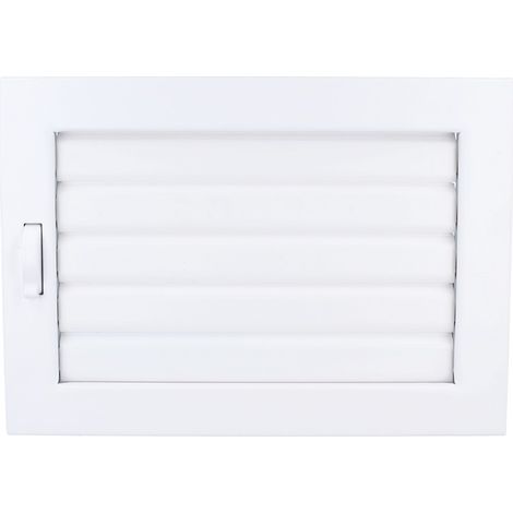 Lüftungsgitter Warmluftgitter Kaltluftgitter Lamellen schließbar Weiss 240x170mm