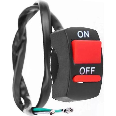 Interrupteur marche/arrêt étanche pour phare de guidon de moto 12 V (1/5)