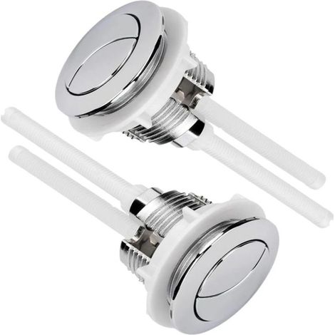 Valvola di scarico acqua doppio di 58 mm per serbatoio wc, argento, confezione da 2 (1/5)