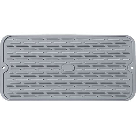 Tapis d'égouttage en silicone, tapis égouttoir pour plan de travail, antidérapant, sans BPA, compatible lave-vaisselle (1/5)
