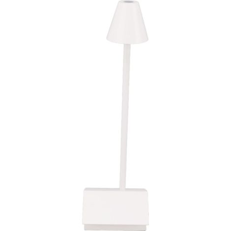 Lampe de table sans fil à pile, forme bâtiment, variateur tactile, batterie 5200mAh, étanche IP54, lampe bureau LED blanche (1/5)