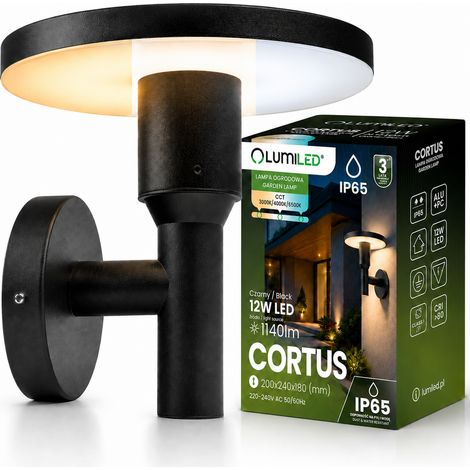 Lámpara de jardín exterior, aplique de fachada, LED CCT, 12 W, 3000-6500 K, IP65, CORTUS LUMILED (1/5)