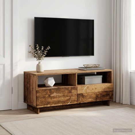 vidaXL Meuble TV 90 x 34.5 x 40 cm Bois ancien Bois d'ingénierie (1/5)