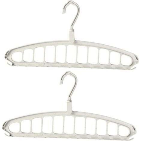 2 Pièces Cintres Antidérapants Cintres De Stockage Cintres Pliants Étendoir À Linge Organisateur De Cintre De Garde-Robe Placard Gain De Place Hacks (1/4)