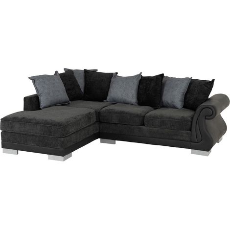 Elsa Left Hand Facing Corner Sofa - L177 x W234 x H88 cm - Dark Grey