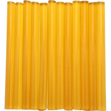 Lot de 12 bâtonnets adhésifs thermofusibles professionnels pour extensions de perruques, outil de coiffure jaune (1/5)