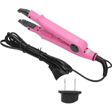 Appareil à fusion kératine pour extensions capillaires, fer à repasser avec changement de température, connecteur chauffant 110-240V prise US (1/5)