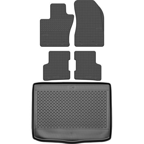 Set di tappetini in gomma per auto e tappetino per bagagliaio per Fiat 500X Crossover del 2015 (1/5)