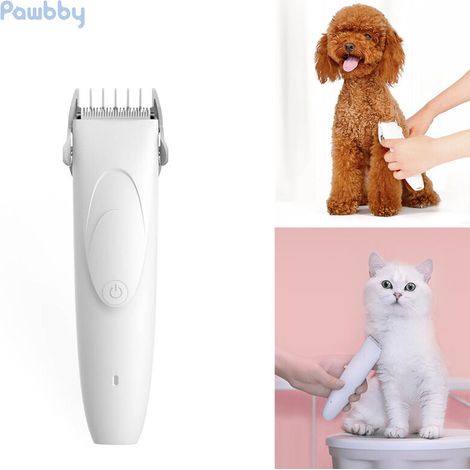 Rasoir amovible pour chien et chat, 2000 mAh, faible vibration, faible bruit, blanc – DELKEVIC (1/5)