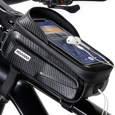 Bolsa impermeable para bicicleta, alforja, soporte para teléfono (1/5)