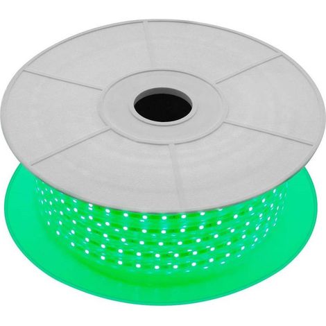TrAdE Shop Traesio - Striscia Led Luminosa Flessibile 100 Mt Luce Verde 5050 220v Illuminazione Cw581 -
