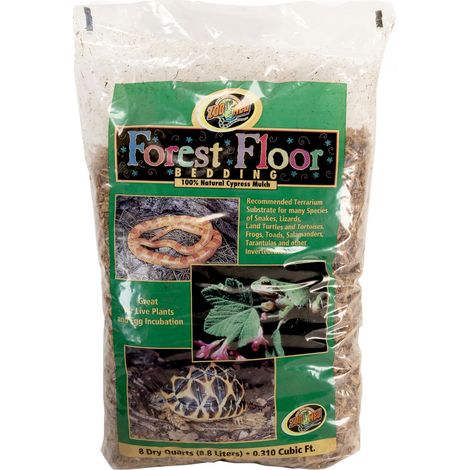 Zoo Med Forest Floor - Substrato Naturale per Terrario per Tartarughe di Terra e Rettili, Pacciame in legno di Cipresso, 8,8 Litri (1/5)