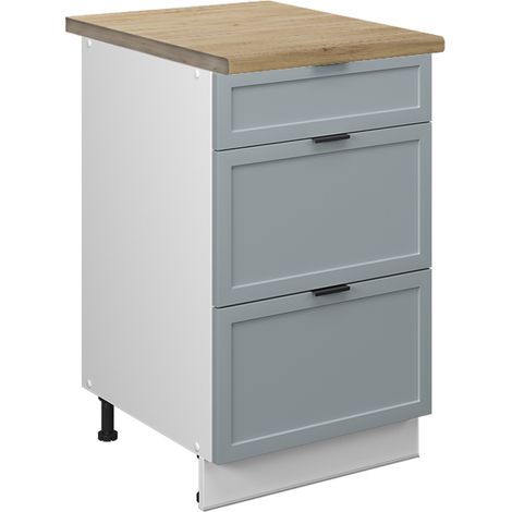 Küchenschränke  Fame-Line, Hellblau-grau, 50 cm , AP Goldkraft, Vicco
