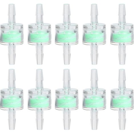 Pompe à eau d'aquarium vert ABS, 10 pièces, Tube en Silicone, filtre pour réservoirs de poissons, tuyau de nettoyage, fournitures de Filtration 4mm (1/5)