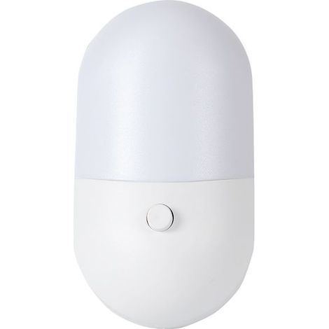 Lot de 2 veilleuses LED, veilleuse automatique 5 niveaux de luminosité avec capteur crépusculaire, veilleuse Plug and Play pour chambre de bébé, cuisine, couloir, escalier, salon, blanc chaud (1/4)