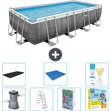 Bestway Power Steel Rechteckig - 488x244x122 cm - 8-teilig S546