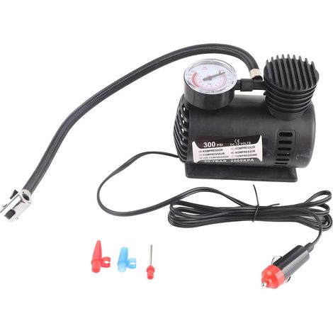 12-V-Autoluftpumpe, Drehknopf, kratzfest, Mini-tragbar für Motorrad- und Bootsreifen