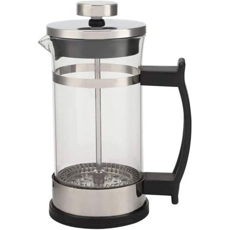 Cafetière à Piston Cafetière Portable avec Double Filtres - Verre Résistant à La Chaleur Avec Boîtier en Acier Inoxydable pour Domestique Maison Voyage Camping (1/5)