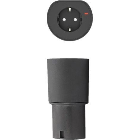 Adaptador de cable de carga, 10 A, 220 V, conector V2L, conversión de potencia de 2,5 kW, conector para vehículo eléctrico a adaptador (negro, compatible solo con vehículos con función de descarga V2L