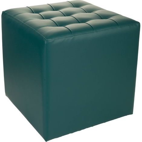 Taburete tapizado verde 40x40x38