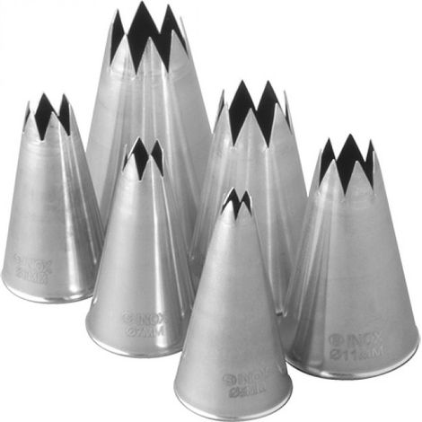 Douille inox - 6 pièces - Diam 5 à 15 mm lame dentée - Emga